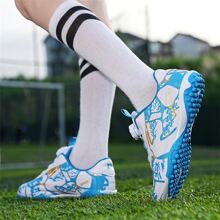 Football Shoes With Spikes For Boys & Girls, Breathable Outdoor Training Shoes With Rotating Buckle For Elementary Students - Multicolor - View 4