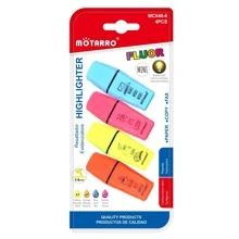 Motarro* 4 Piezas Bolígrafos Marcadores Regulares En Colores Azul, Rosa, Amarillo Y Naranja - Multicolor - Ver 1