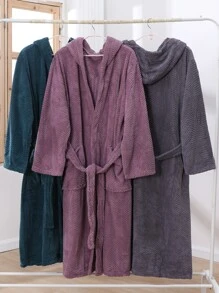 浴袍 - 酒紅色 - 查看 5