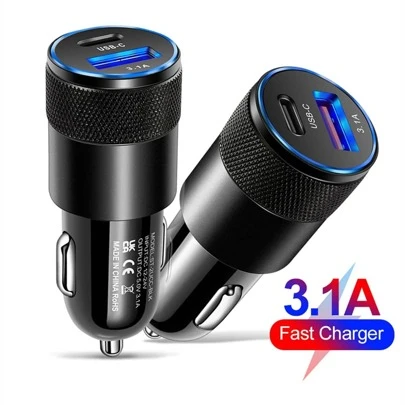 3.1a Pd Car Charger, Black