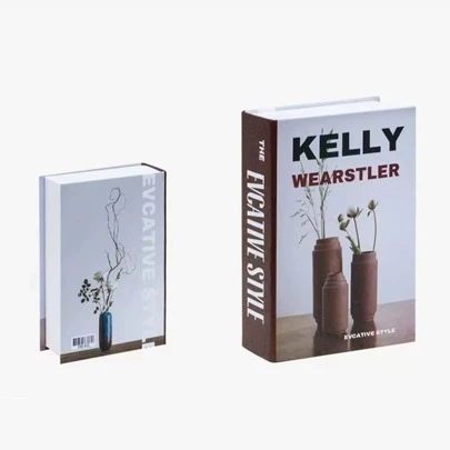 1 件北欧风格人造书籍装饰，现代简约客厅家居装饰，创意书架展示最佳礼物