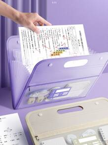 A4 File Folder Organizer Accordion Bag, Handheld And Multilayered With Large Capacity For Sorting And Storing Papers - Green - View 4