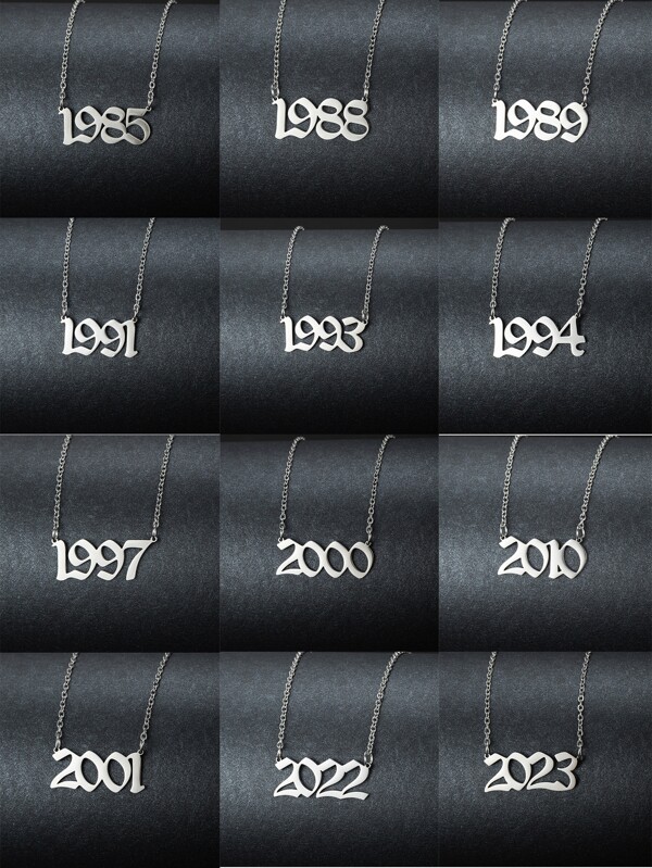 1件简约时尚女士复古嘻哈吊坠项链