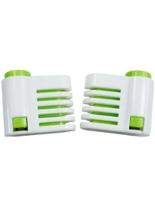 2pcs Bread Cake Slicer Tools, Toast Cutting Guide Slicing Cutter, Perfect For Baking - Green - View 2