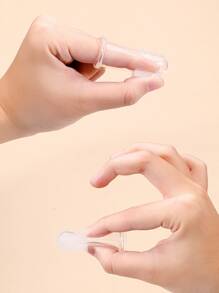 (1pc White With Box / 2pcs/Box) Infant Thumb Toothbrush, Silicone Baby Finger Toothbrush, Baby Tongue Cleaner Brush Box / (Box Style Color Random 1 Set) - Multicolor - View 2