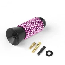 天線,車用天線,用於裝飾汽車車頂,信號天線,鑲有水晶裝飾,金屬材質,彩色天線,汽車收音機天線,3.8cm天線 - 粉色 - 查看 4