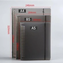 File Storage Student Notebook With Simple Loose-leaf Binder Case - Clear - View 2