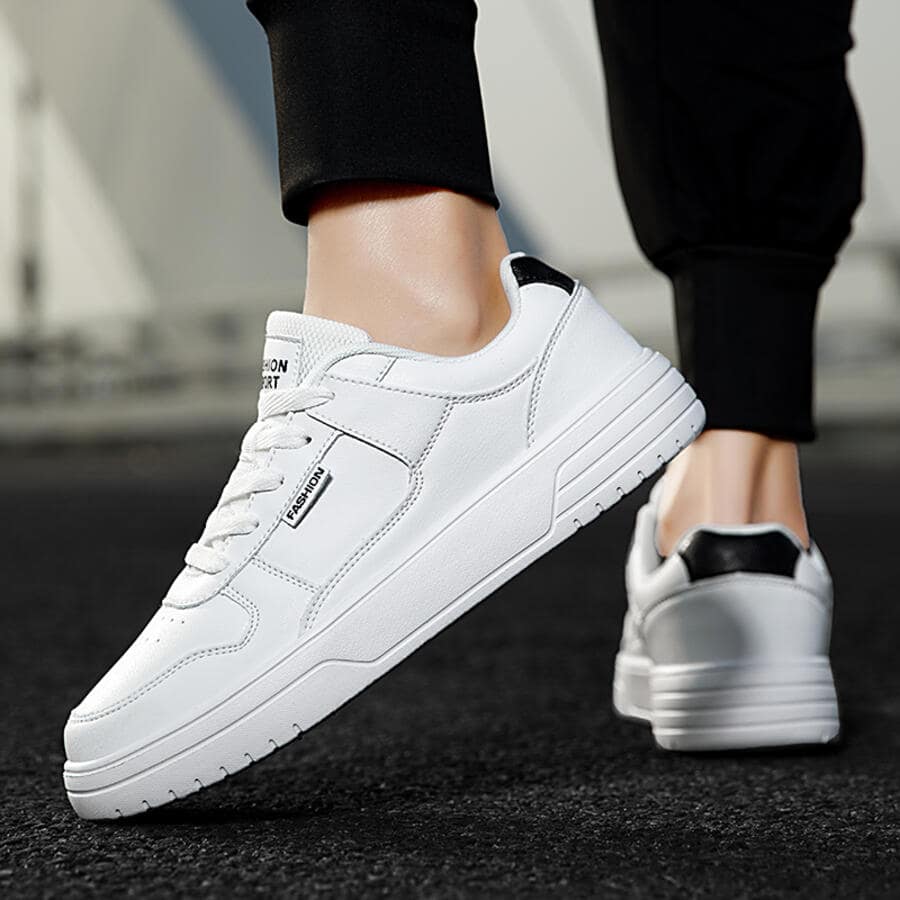 Zapatos de mujeres deporte informal, cómodo, versátil, de moda con clásico - Blanco y Negro - Ver 1