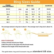 Chunky Gold Rings for Women Thick Dome Rings 18K Gold Plated Croissant Braided Twisted Stacking Round Signet Rings Jewelry Size 6-10 - Gold Gold Glossy Ring - View 5