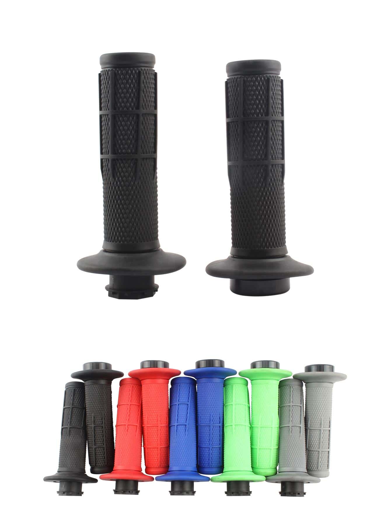 KATUR Motorrad Lenkergriffe 22mm 7/8 '' 24mm Rutschfester Gummi Open End Thruster Grip Motorrad Griffe Griffgriffe Schwarz Für Harley Honda Yamaha Kawasaki Suzuki