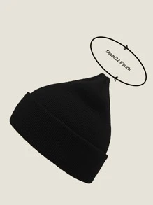 男士針織帽 - 黑色 - 查看 5