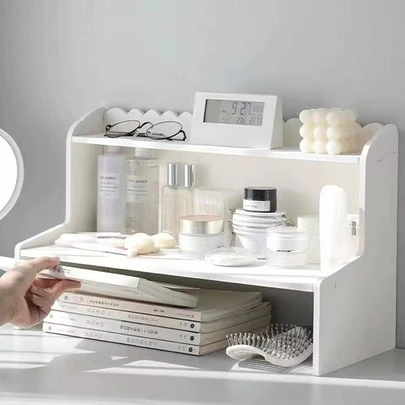1 Miếng Hai lớp Nâng lên Bàn Giá lưu trữ , Mặt bàn Mỹ phẩm Văn phòng phẩm Sách Hộp đựng Đối với Ký túc xá Văn phòng