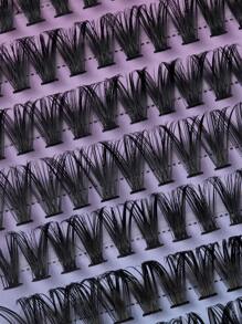 10 3D Hiệu ứng Tự nhiên , & Mềm mại Lông mi giả Đối với DIY Nối mi : Tự nhiên , Dày & Kéo dài , Mềm mại & Nhẹ Sai Lông mi Với Phân đoạn & Keo nóng chảy Kỹ thuật công nghệ - màu đen - Xem 4