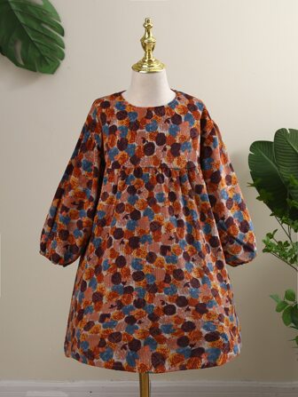 Toddler Girls' Autumn School Style One-Piece Dress