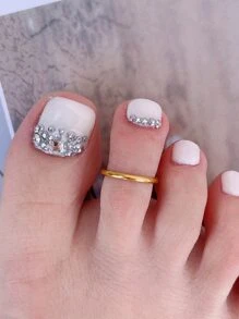 1 Miếng Tối giản Vòng ngón chân Vòng chân Đối với phụ nữ S925 Bạc nguyên chất Duyên dáng Tốt Quý cô Đồ trang sức Qủa tặng Dành cho Cô gái - tròn - Xem 2