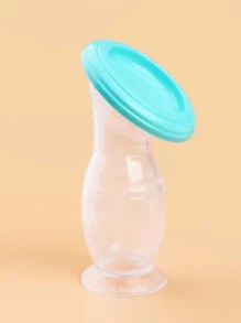1pc Silicone Breast Milk Collector, Handheld Manual Milk Pump, Portable Suction Cup Style Milk Collector, Non-Electric Breast Pump For Collecting Leaked Breastmilk - Green - View 2