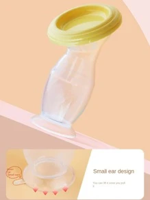 1pc Silicone Breast Milk Collector, Handheld Manual Milk Pump, Portable Suction Cup Style Milk Collector, Non-Electric Breast Pump For Collecting Leaked Breastmilk - Green - View 7
