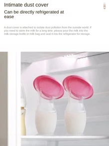 1pc Silicone Breast Milk Collector, Handheld Manual Milk Pump, Portable Suction Cup Style Milk Collector, Non-Electric Breast Pump For Collecting Leaked Breastmilk - Green - View 8