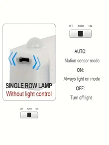 1入組LED運動感應燈USB可充電10/20/30cm櫥櫃燈牆燈廚房燈樓梯燈馬桶燈浴室燈，具有磁性背部膠帶可攜式運動感應夜燈 - 白色 - 查看 9