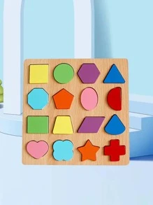 1入組拼圖玩具套裝,包括數字形狀板和26個字母配對積木,用於搭建和配對遊戲 - 彩色 - 查看 1
