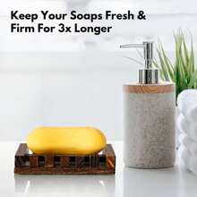 1pc Wooden Soap Dish To Enhance Shower Effect - Pine Wood Self-Draining Soap Holder For Bathroom Sink And Handmade Soap Home Bathroom Decor Summer Back To School