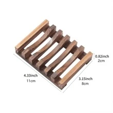 1pc Wooden Soap Dish To Enhance Shower Effect - Pine Wood Self-Draining Soap Holder For Bathroom Sink And Handmade Soap Home Bathroom Decor Summer Back To School