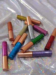 10 Colors Liquid Glitter Eyeliner, Metallic Glitter Eyeshadow Pigment, Glitter Waterproof Face & Lip Art For Party & Festival Makeup - 1 Set - 查看 2