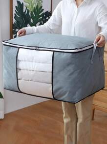 1 pieza Bolsa organizadora de gran capacidad de tela no tejida, a prueba de polvo y humedad para almacenamiento de ropa, decoración de festivales, decoración de habitaciones, decoración del hogar, decoración de dormitorios, vestidos, pantalones, zapatos, jeans, botas, faldas, camisetas blancas para mujeres, pantalones negros para mujeres, ropa de invierno para damas