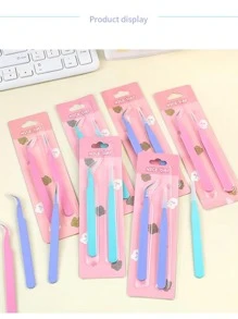 2 Miếng Đa chức năng Móng tay & Văn phòng phẩm Nắm chặt , Đầy màu sắc Thép không gỉ Cái nhíp Đối với Pha lê , Hình dán , Ống xâu dây - Nhiều màu - Xem 6