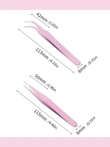 2 Miếng Đa chức năng Móng tay & Văn phòng phẩm Nắm chặt , Đầy màu sắc Thép không gỉ Cái nhíp Đối với Pha lê , Hình dán , Ống xâu dây - Nhiều màu - Xem 11