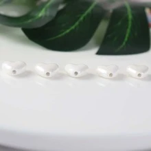 5 cái/bộ 15 màu Thời trang Hình trái tim Hạt DIY Đối với phụ nữ Để làm đồ trang sức DIY - trắng - Xem 1