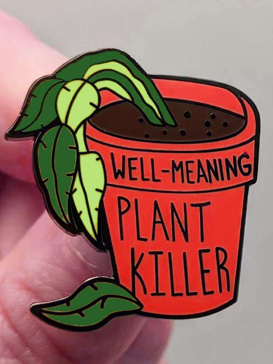 1 PC Thời Trang Hợp Kim Nhôm Chữ Chi Tiết Thực Vật Thiết Kế Trâm Cài Áo Cho Phụ Nữ Trang Trí Hàng Ngày - Màu nâu  Mocha - Xem 1