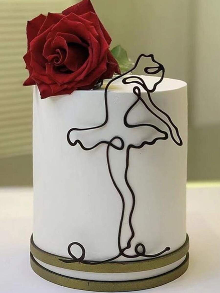 Minimalist Cartoon Lines Human Shaped E Cake Topper Decoration | SHEIN USA