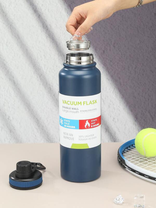 1pc 1000ml Vacuum Flask, 304 Stainless Steel Bottle For Sports, Leisure