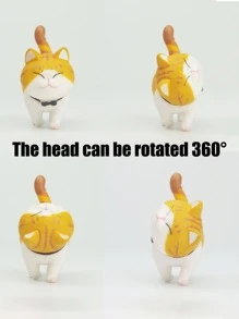 Conjunto de 9 piezas de miniaturas de gatos monísimos en paisajes para el hogar y jardín con figurillas adorables de gatitos para regalo de cumpleaños de animalitos para decoración de hogar y jardín - Multicolor - Ver 4