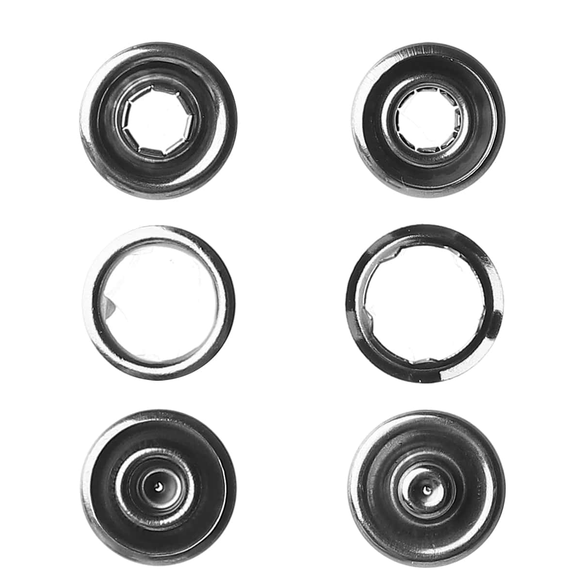 50sets Black Buttons - Black - View 2