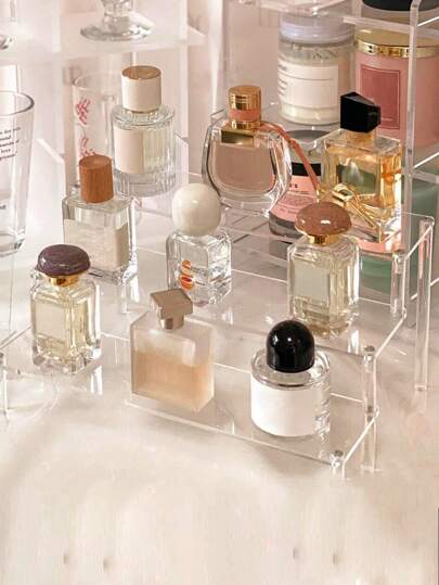 1 件亚克力 DIY 梯形展示和储物架，适用于假日海滩、浴室收藏、卧室收藏，大容量