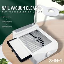 Colector De Polvo Para Uñas Con Lámpara Led Para Uñas Acrílicas, Extractor De Polvo Para Uñas Potente Con Ventilador De Succión Y Limpiador De Vacío Para Herramienta De Manicura De Uñas De Perforación Para Uñas Acrílicas Y Extensiones De Uñas De Gel