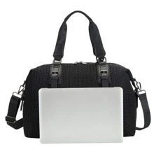 Lightweight & Spacious Duffel Bag - Perfect for Travel & Gym with Zipper Dots Embossed Design - Black - View 4