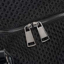 Lightweight & Spacious Duffel Bag - Perfect for Travel & Gym with Zipper Dots Embossed Design - Black - View 10