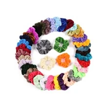 4-20 件/套时尚女士天鹅绒发圈弹力发带马尾辫夹天鹅绒发饰礼品套装 - 彩色 - 查看 8