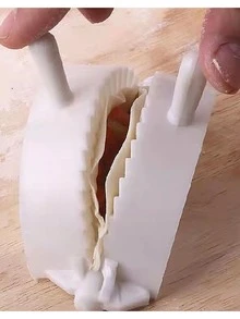 1pc Plastic Dumpling Maker Kitchen Tool For Home Use, With 1 Dumpling Press - White - View 3
