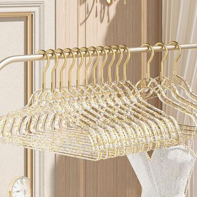 5件/套金色时尚亚克力衣架