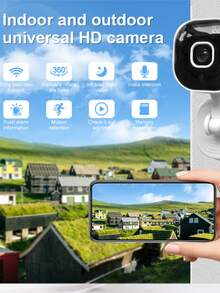 1pc Pet Monitoring Camera With Night Vision Function, Suitable For Home Pet Safety Supervision - Black and White - View 3