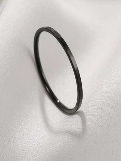 1pc Simple Titanium Steel Ring, Ladies' Adjustable Knuckle Ring, Campus Fashionable Accessory, Valentine's Day Gift,Mom,Mother,Mother's Day,Gift