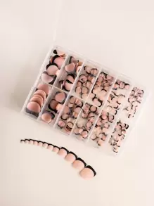 360PCS Press On Toenails, Short Square Fake Toe Nails French Tips Nude