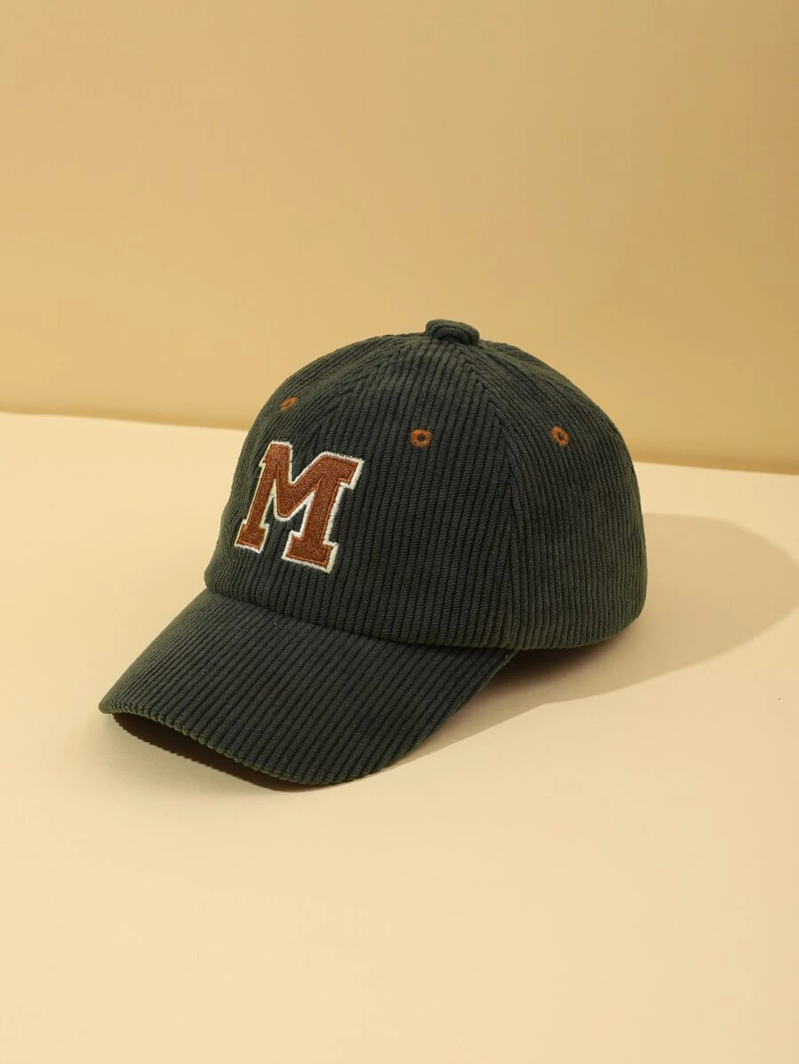 1 Miếng Em bé Thư thêu Vải to sợi Mũ chống nắng Mũ bóng chày Đối với Con trai Và Cô gái Mặc hàng ngày - Màu xanh Ô liu - Xem 1