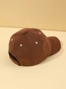 1pc Baby Sun Hat With Letter Embroidery Decoration, Suitable For Boys And Girls Daily Wear - Brown - View 3