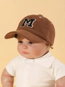 1pc Baby Sun Hat With Letter Embroidery Decoration, Suitable For Boys And Girls Daily Wear - Brown - View 4