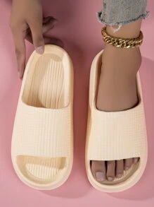 女性室內家居拖鞋,情侶浴室淋浴拖鞋帶厚乙烯-乙酸乙烯共聚物鞋底,防滑和,夏天